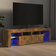Tv-meubel 140x36,5x40 cm gerookt eiken led