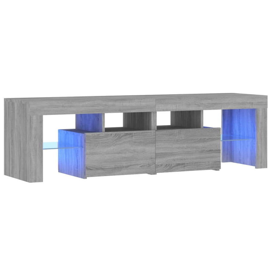 Tv-Meubel Met Led-Verlichting 40X36,5X40 Cm Eiken Grijs sonoma