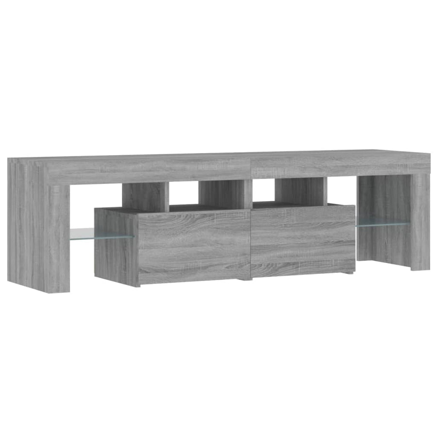 Tv-Meubel Met Led-Verlichting 40X36,5X40 Cm Eiken Grijs sonoma