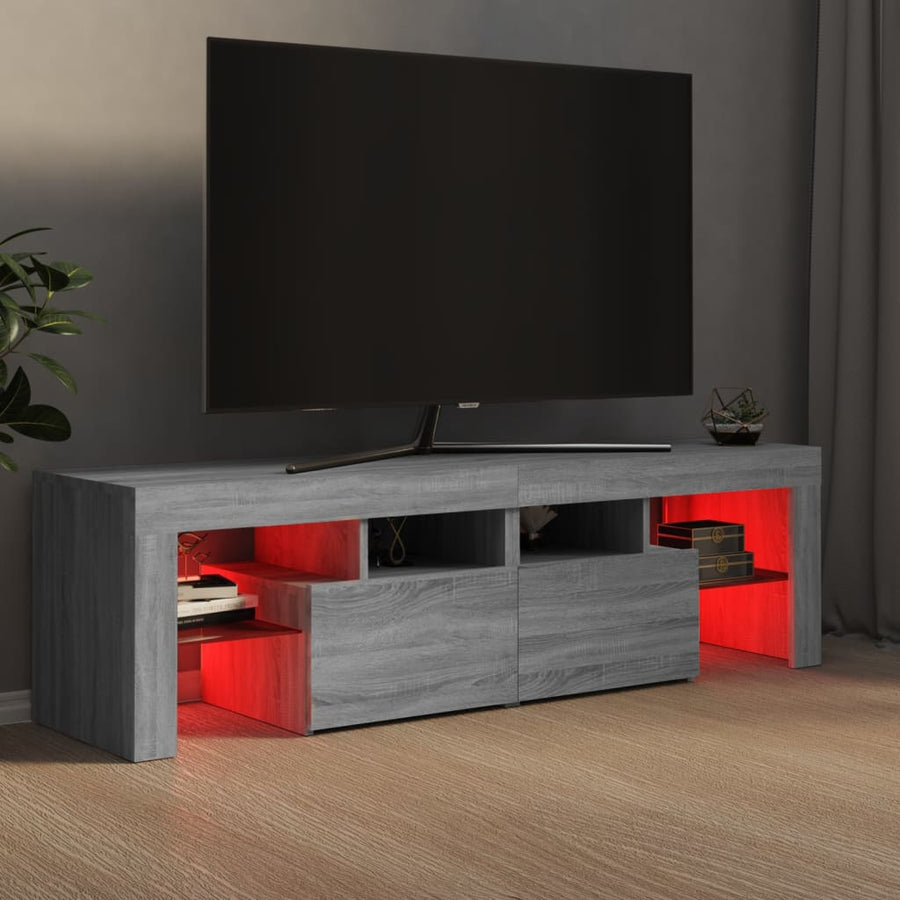 Tv-Meubel Met Led-Verlichting 40X36,5X40 Cm Eiken Grijs sonoma