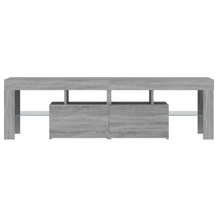 Tv-Meubel Met Led-Verlichting 40X36,5X40 Cm Eiken Grijs sonoma