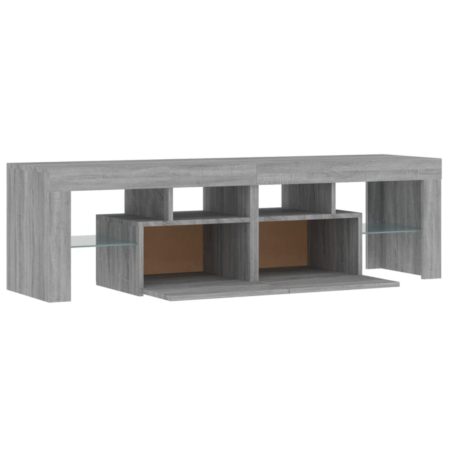 Tv-Meubel Met Led-Verlichting 40X36,5X40 Cm Eiken Grijs sonoma