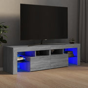 Tv-meubel 140x36,5x40 cm grijs sonoma eiken LED