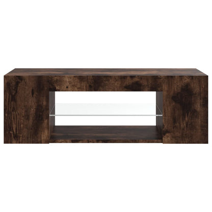 Tv-Meubel Met Led-Verlichting 90X39X30 Cm Kleurig Gerookt eiken