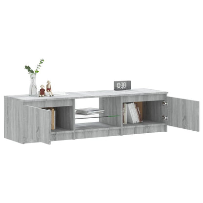 Tv-Meubel Met Led-Verlichting 140X40X35,5 Cm Grijs Sonoma Eiken 140 x 40 x 35.5 cm