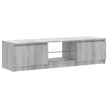 Tv-Meubel Met Led-Verlichting 140X40X35,5 Cm Grijs Sonoma Eiken 140 x 40 x 35.5 cm