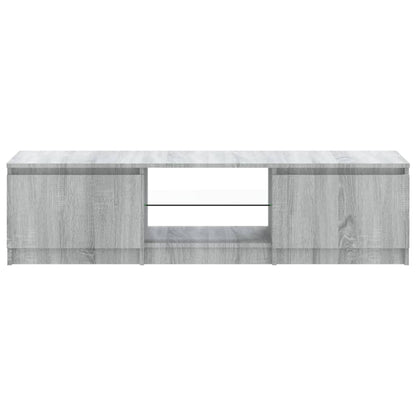 Tv-Meubel Met Led-Verlichting 140X40X35,5 Cm Grijs Sonoma Eiken 140 x 40 x 35.5 cm