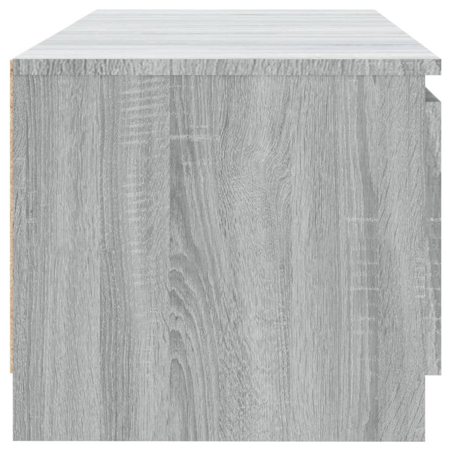Tv-Meubel Met Led-Verlichting 140X40X35,5 Cm Grijs Sonoma Eiken 140 x 40 x 35.5 cm