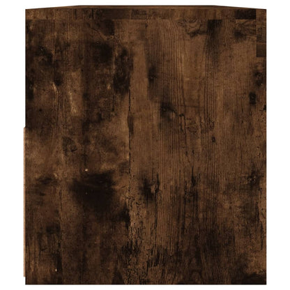 Tv-meubel met LED-verlichting 90x35x40 cm gerookt eikenkleurig Gerookt eiken