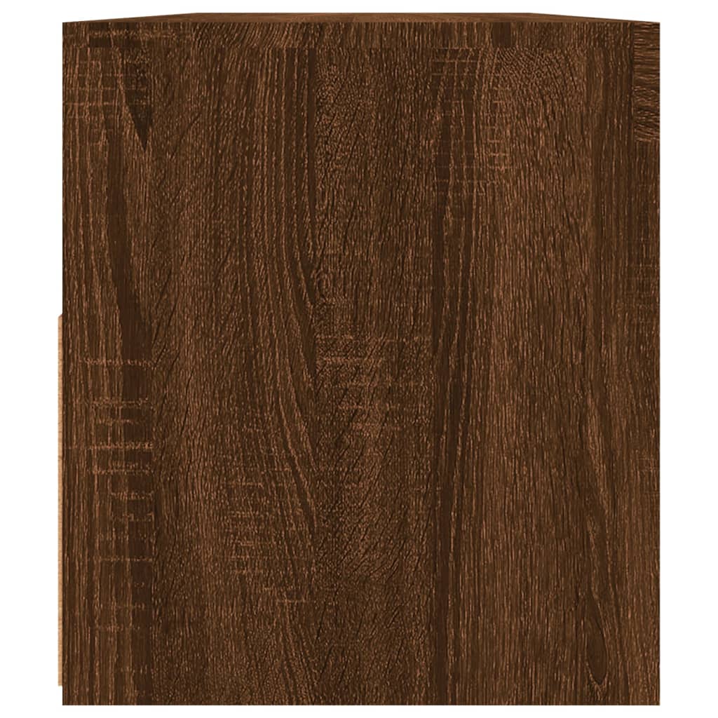 Tv-meubel met LED-verlichting 90x35x40 cm bruin eikenkleur Bruineiken