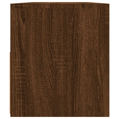 Tv-meubel met LED-verlichting 90x35x40 cm bruin eikenkleur Bruineiken