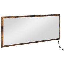 Spiegel met spiegel Gerookt eiken 90 x 8,5 x 37 cm Bewerkt hout