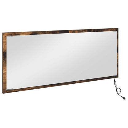 Spiegel met spiegel Gerookt eiken 90 x 8,5 x 37 cm Bewerkt hout