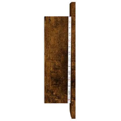 Badkamerspiegelkast Led 40X2X45 Cm Bewerkt Hout Gerookt eiken
