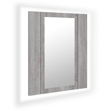 Badkamerspiegelkast Led 40X2X45 Cm Bewerkt Hout Grijs sonoma