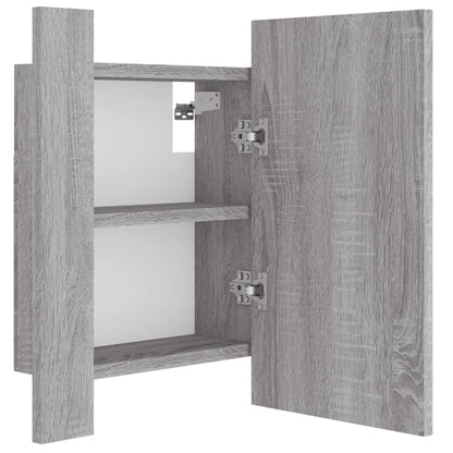 Badkamerspiegelkast Led 40X2X45 Cm Bewerkt Hout Grijs sonoma