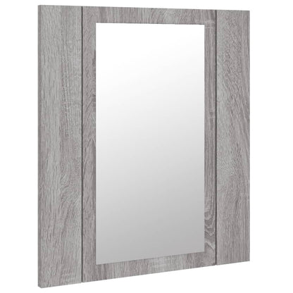 Badkamerspiegelkast Led 40X2X45 Cm Bewerkt Hout Grijs sonoma