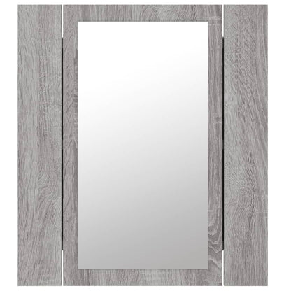 Badkamerspiegelkast Led 40X2X45 Cm Bewerkt Hout Grijs sonoma