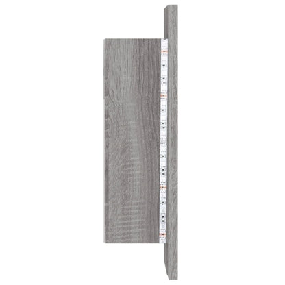 Badkamerspiegelkast Led 40X2X45 Cm Bewerkt Hout Grijs sonoma