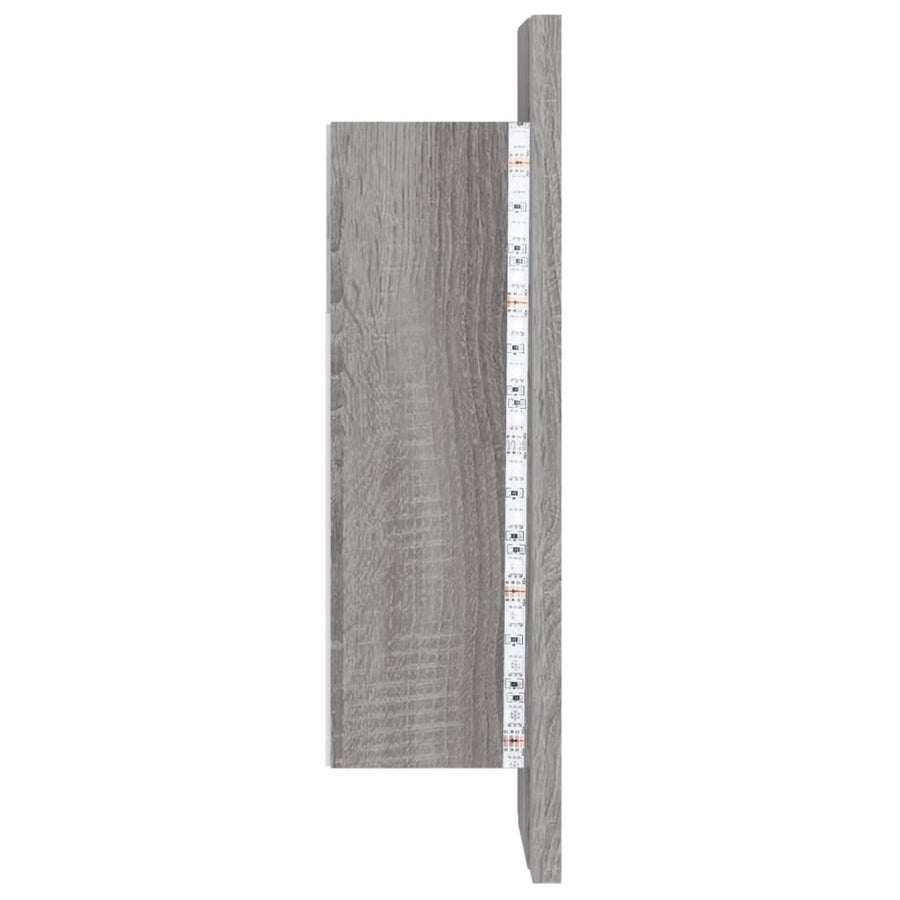 Badkamerspiegelkast Led 40X2X45 Cm Bewerkt Hout Grijs sonoma