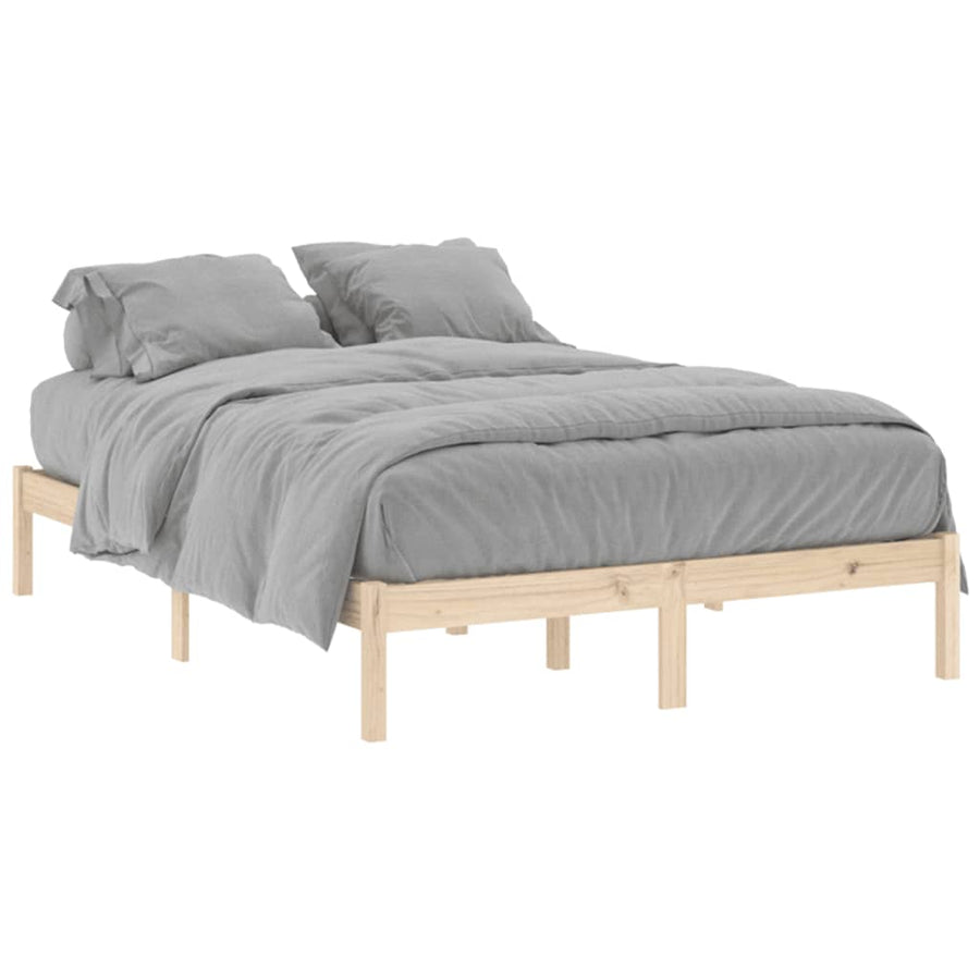 Bedframe zonder matras massief grenenhout 137x190 cm vol