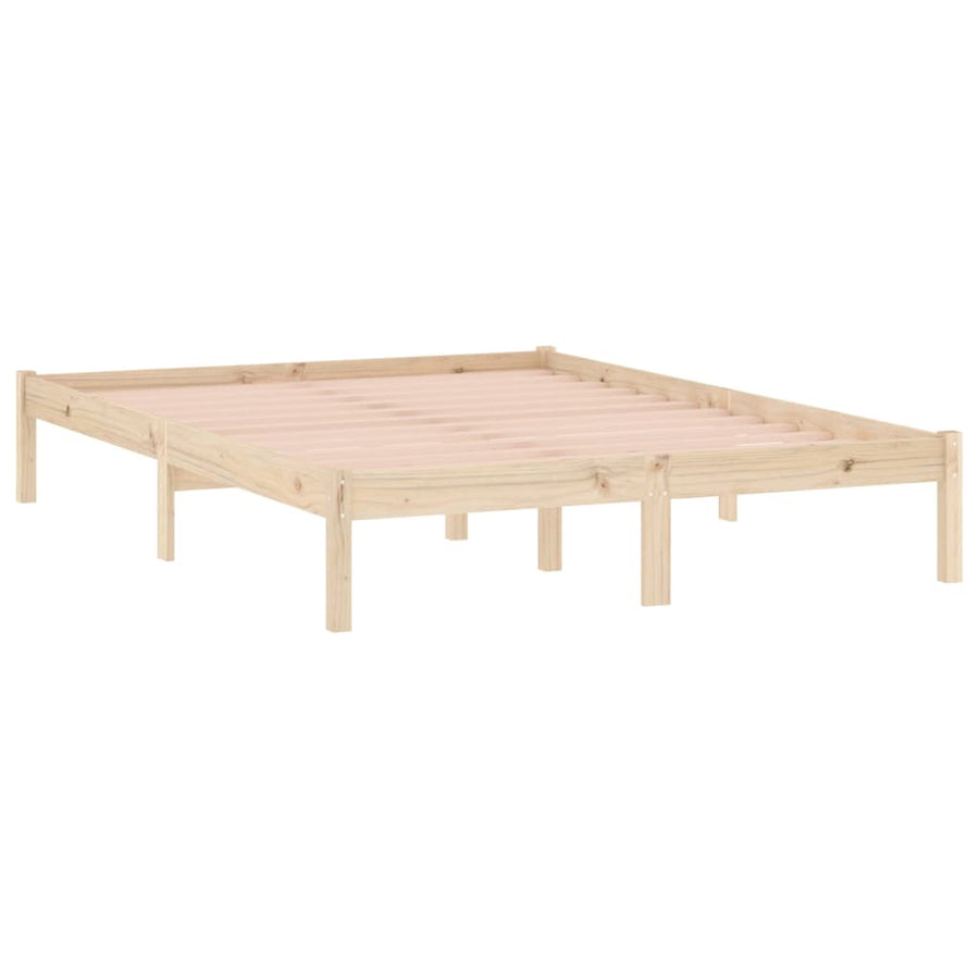 Bedframe zonder matras massief grenenhout 137x190 cm vol
