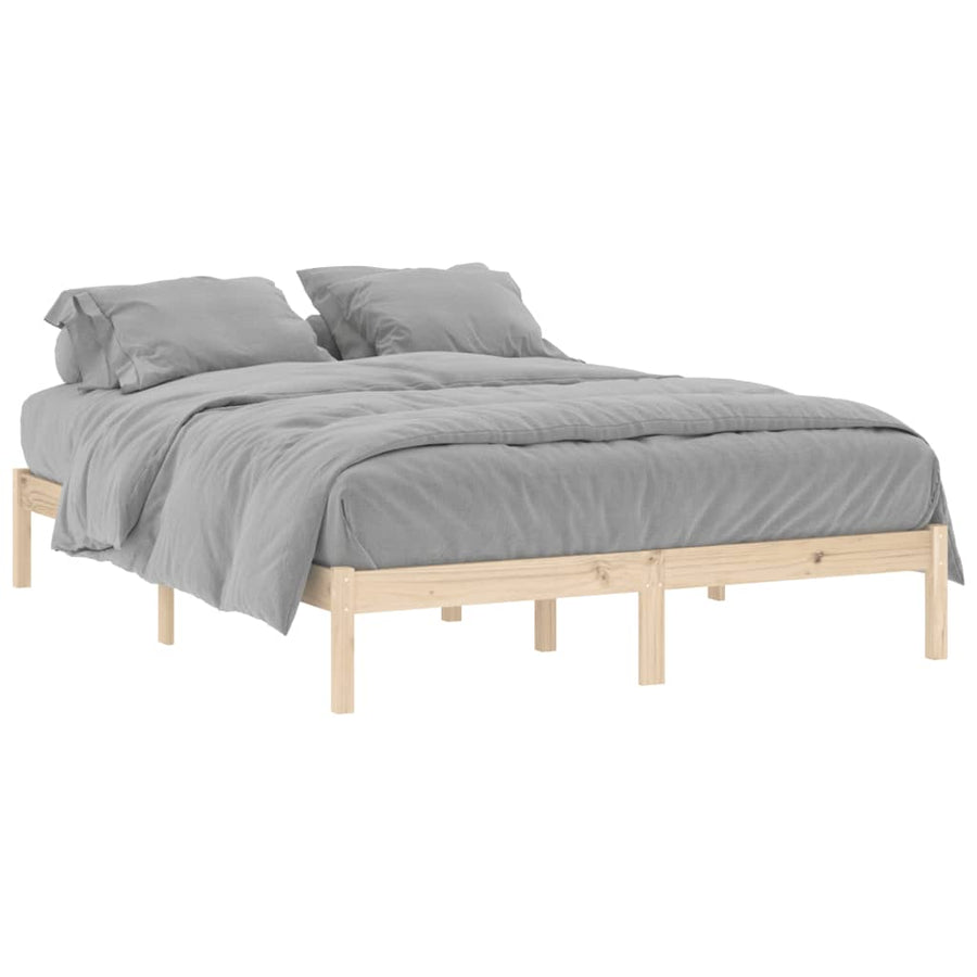 Bedframe zonder matras massief grenenhout 152x203 cm Queen