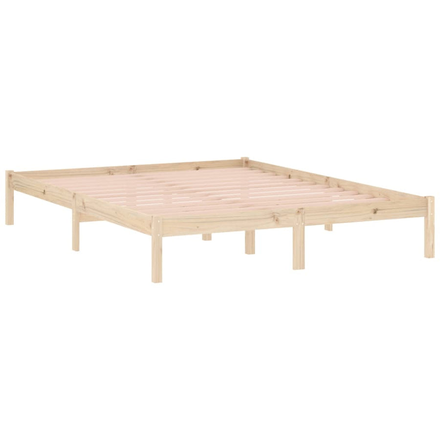Bedframe zonder matras massief grenenhout 152x203 cm Queen