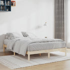 Solid pine bed frame without mattress 193x203 cm king size