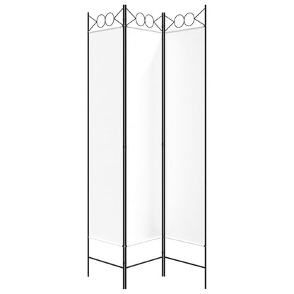 Kamerscherm Met 3 Panelen Stof 120 x 200 cm Wit