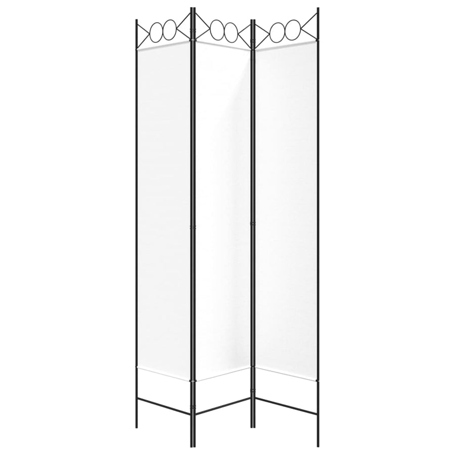Kamerscherm Met 3 Panelen Stof 120 x 200 cm Wit