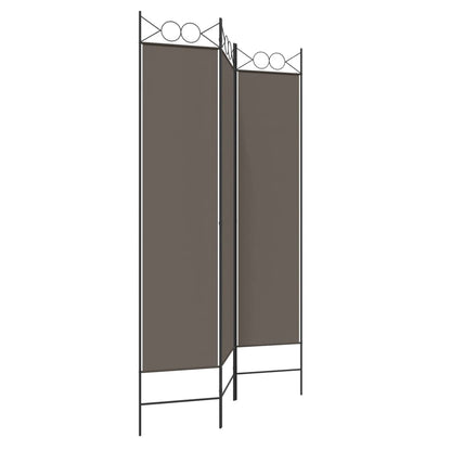 Kamerscherm Met 3 Panelen 120X200 Cm Stof Antracietkleurig 120 x 200 cm