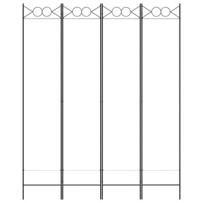 Kamerscherm met 4 panelen 160x200 cm stof wit