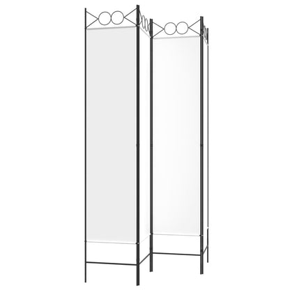 Kamerscherm met 4 panelen 160x200 cm stof wit