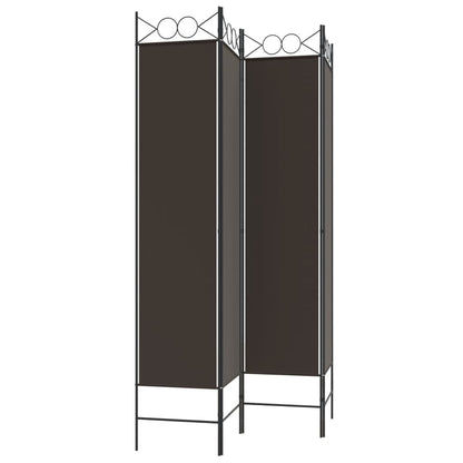 Kamerscherm met 4 panelen 160x200 cm stof bruin