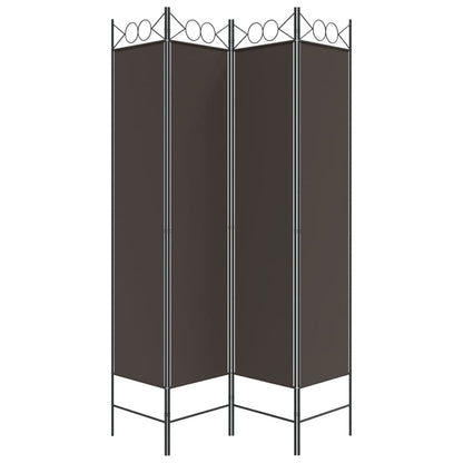 Kamerscherm met 4 panelen 160x200 cm stof bruin