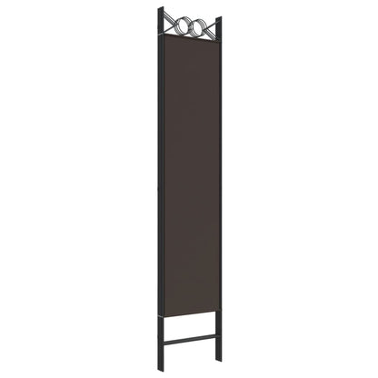 Kamerscherm met 4 panelen 160x200 cm stof bruin