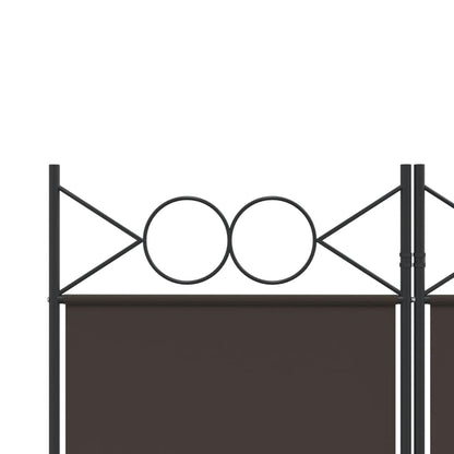 Kamerscherm met 4 panelen 160x200 cm stof bruin