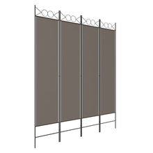 Kamerscherm Met 4 Panelen Stof Kleurig 160 x 200 cm Antraciet