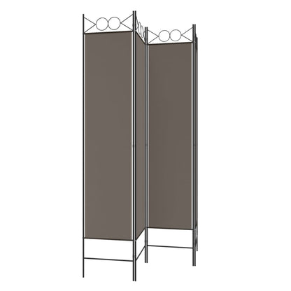 Kamerscherm Met 4 Panelen Stof Kleurig 160 x 200 cm Antraciet