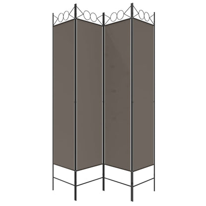 Kamerscherm Met 4 Panelen Stof Kleurig 160 x 200 cm Antraciet