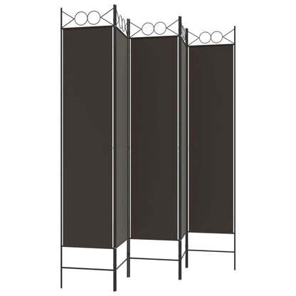 Kamerscherm met 5 panelen 200x200 cm stof bruin
