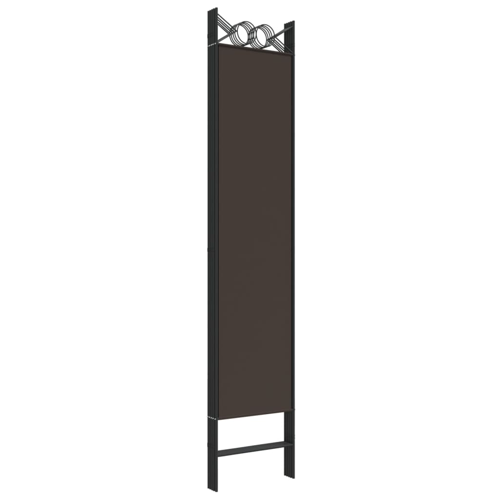 Kamerscherm met 5 panelen 200x200 cm stof bruin