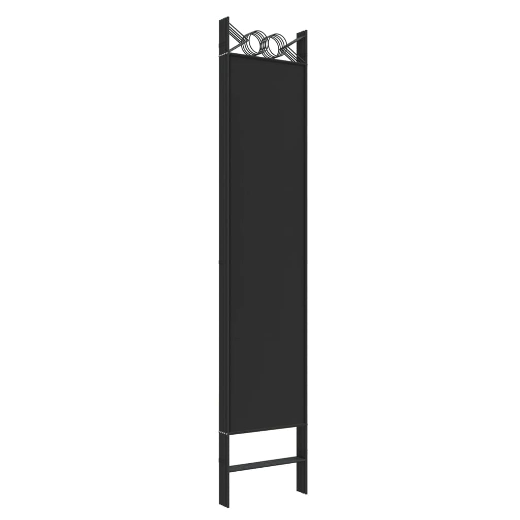 Kamerscherm Met 5 Panelen 200X200 Cm Stof Zwart
