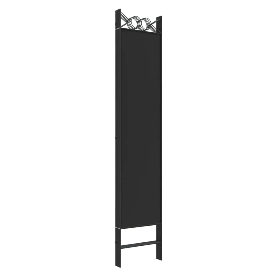 Kamerscherm Met 5 Panelen 200X200 Cm Stof Zwart