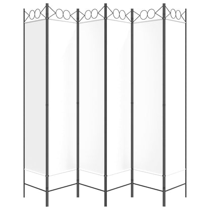 Kamerscherm Met 6 Panelen 240X200 Cm Stof Wit 1 240 x 200 cm