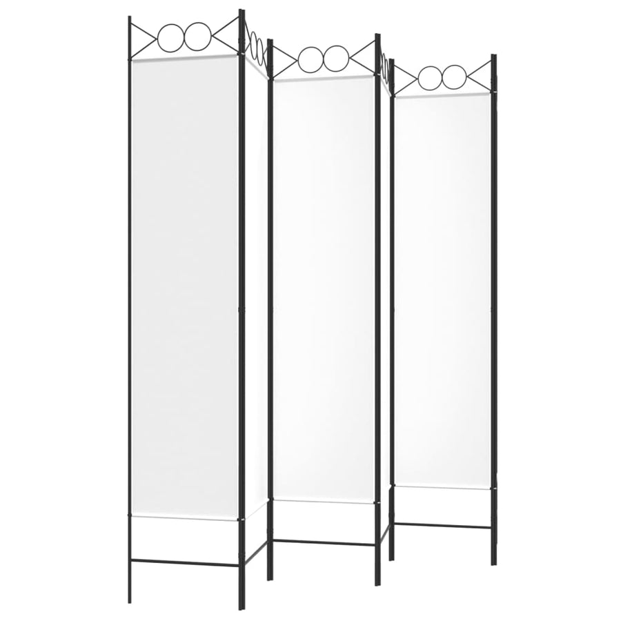 Kamerscherm Met 6 Panelen 240X200 Cm Stof Wit 1 240 x 200 cm