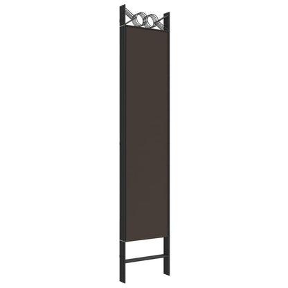 Kamerscherm met 6 panelen 240x200 cm stof bruin