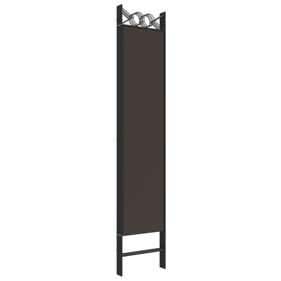 Kamerscherm met 6 panelen 240x200 cm stof bruin