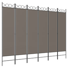 Kamerscherm Met 6 Panelen 240X200 Cm Stof Antracietkleurig